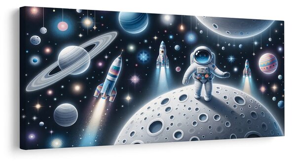 Slika astronaut među planetima