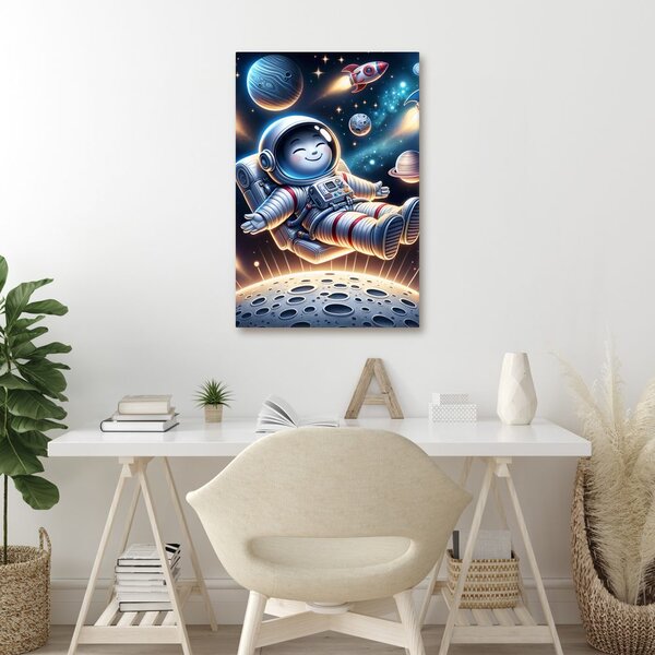 Slika sretan astronaut u svemiru