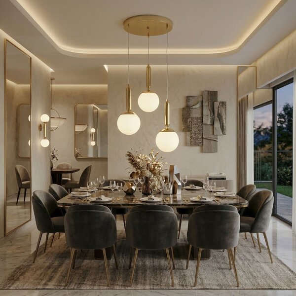 VISEĆA STROPNA LAMPA G179-3CP GOLD