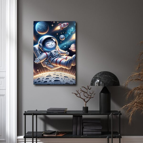 Slika sretan astronaut u svemiru