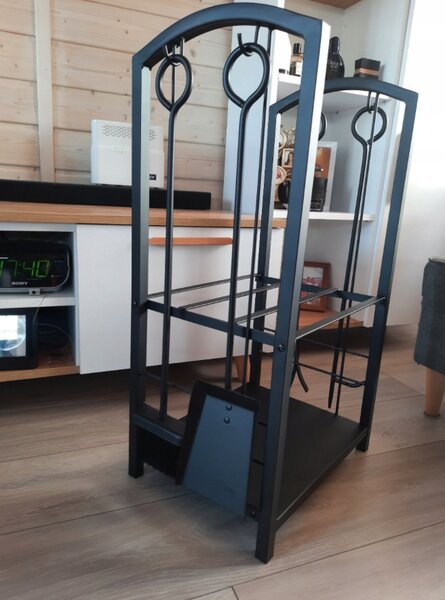 Postolje za kamin na drva 4 u 1 s priborom