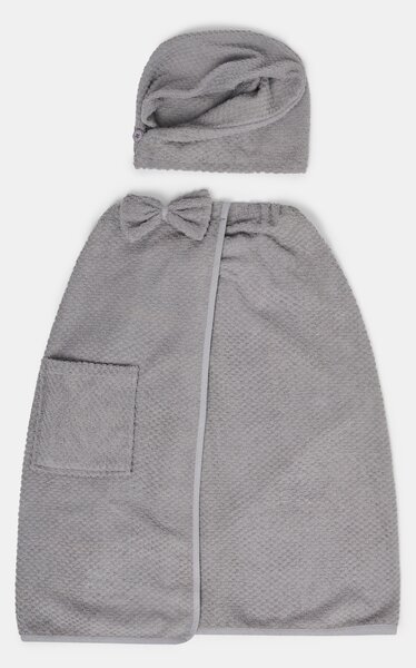 Sinsay - Pamučni set ručnika: turban i omotač za tijelo