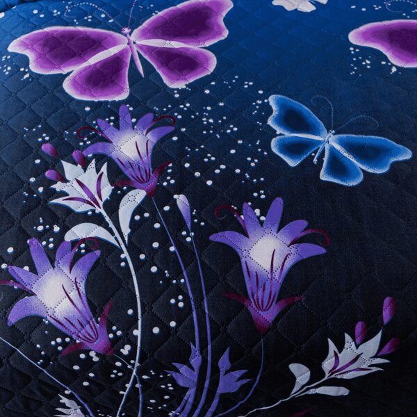 Prekrivač za krevet VIOLET BUTTERFLY, tamno plavi Dimenzije: 170 x 210 cm