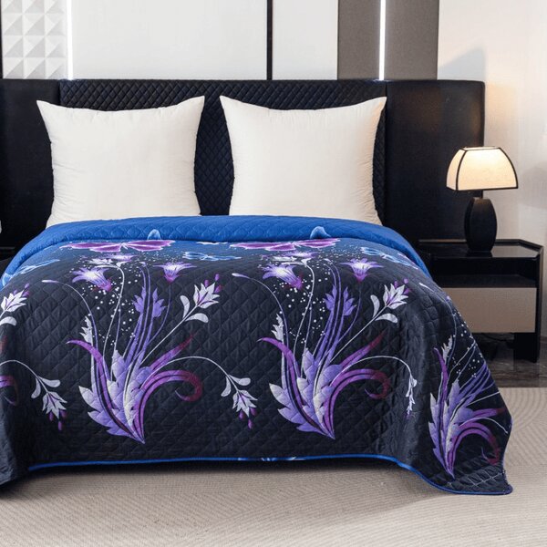 Prekrivač za krevet VIOLET BUTTERFLY, tamno plavi Dimenzije: 170 x 210 cm