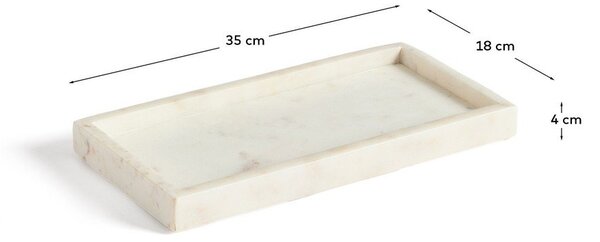 Mramoran ukrasni pladanj 18x35 cm Serela – Kave Home