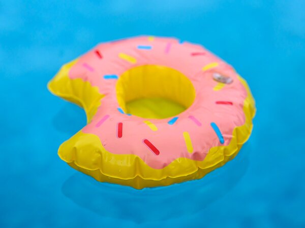Držač za piće na napuhavanje DONUT ružičasti