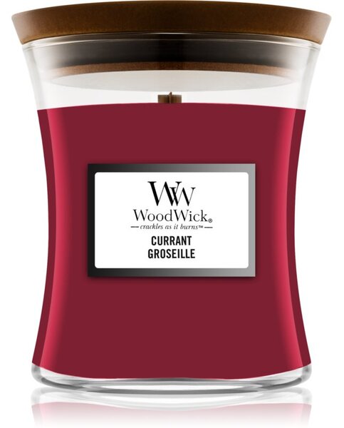 Woodwick Currant mirisna svijeća s drvenim fitiljem 275 g