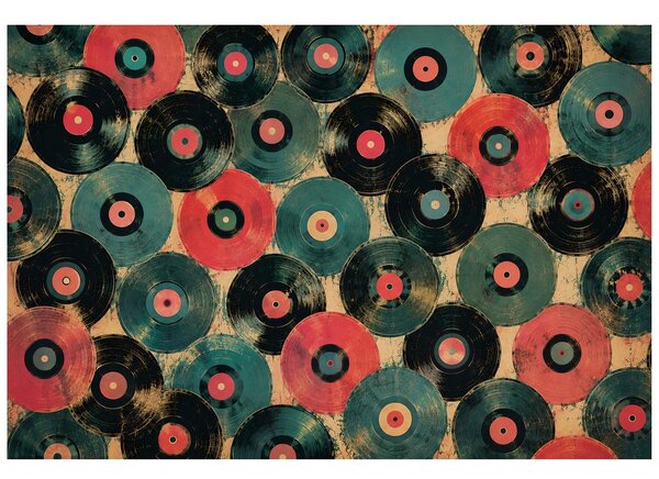 Tapeta retro vinilne ploče u bojama