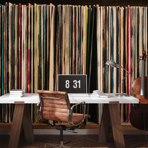 Tapeta vinilne ploče u retro stilu
