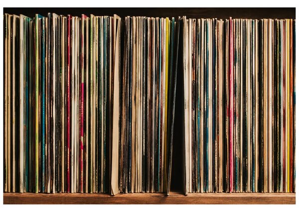 Tapeta vinilne ploče u retro stilu