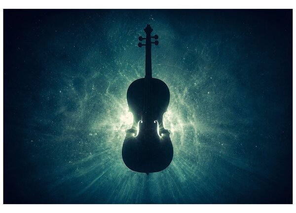 Fototapeta violončelo u svemirskoj svjetlosti