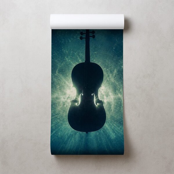 Fototapeta violončelo u svemirskoj svjetlosti