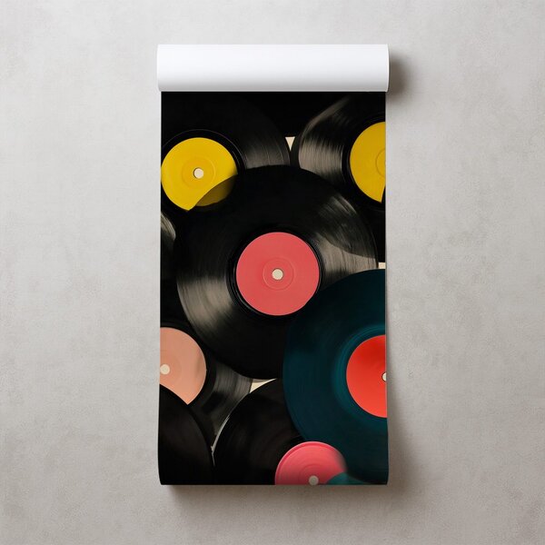 Tapeta šarene retro vinil ploče