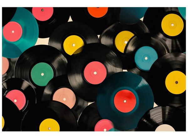 Tapeta šarene retro vinil ploče