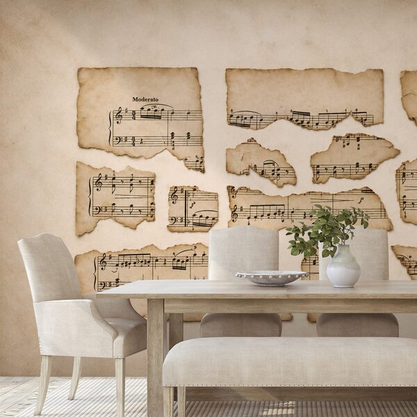 Tapeta vintage glazbene partiture