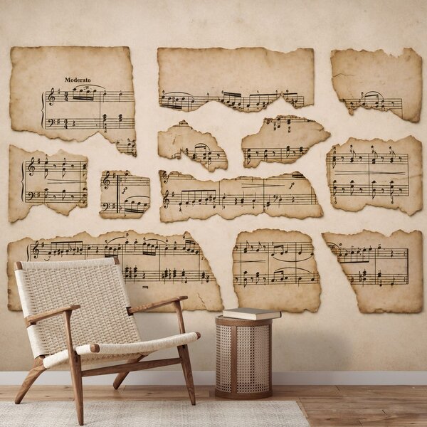 Tapeta vintage glazbene partiture
