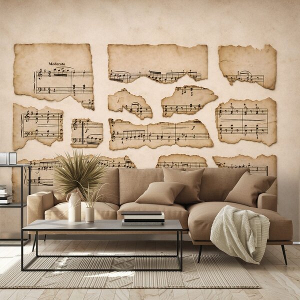 Tapeta vintage glazbene partiture