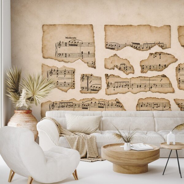 Tapeta vintage glazbene partiture
