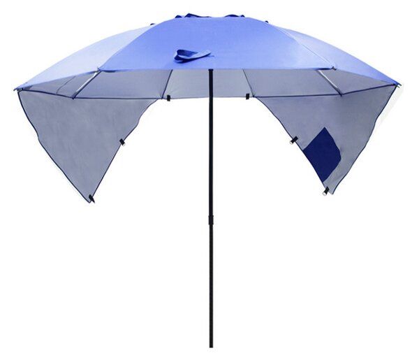 Sklopivi suncobran za plažu s bočnim stijenkama 214 cm