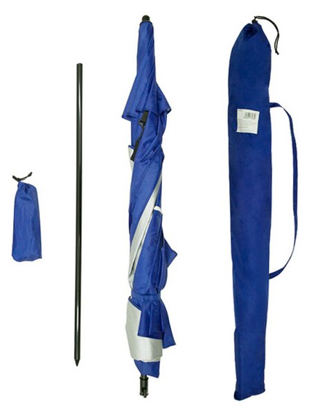 Sklopivi suncobran za plažu s bočnim stijenkama 214 cm