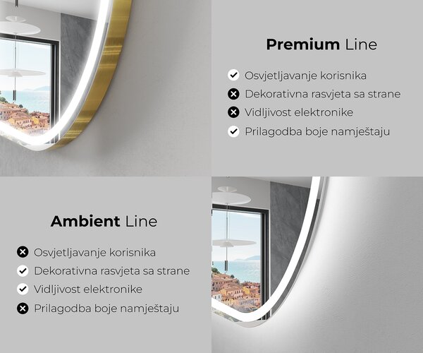 Ogledalo s LED rasvjetom L230
