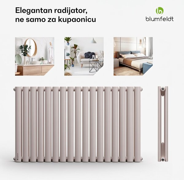 Blumfeldt Tallheo, 100 x 60, radijator, cijevni radijator, 1445 W, topla voda, 1/2