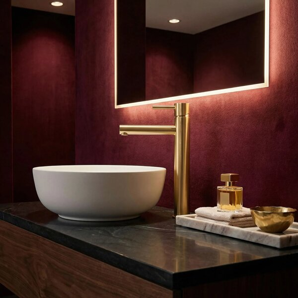 Rea Tess slavina za umivaonik Light Gold Brushed High