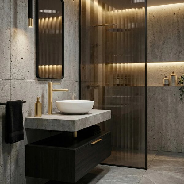 Rea Tess slavina za umivaonik Light Gold Brushed High