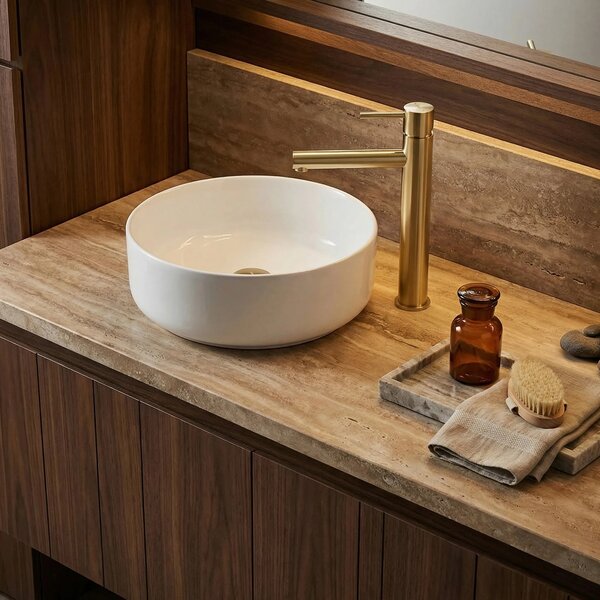 Rea Tess slavina za umivaonik Light Gold Brushed High
