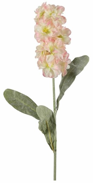 Umjetni cvijet MATTHIOLA 56 cm, bijelo-ružičasta