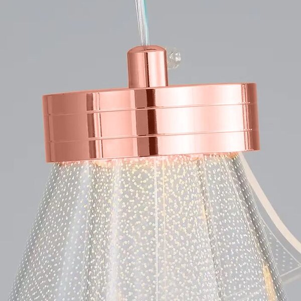 Zrcalna stropna svjetiljka Rose Gold APP1765-1CP