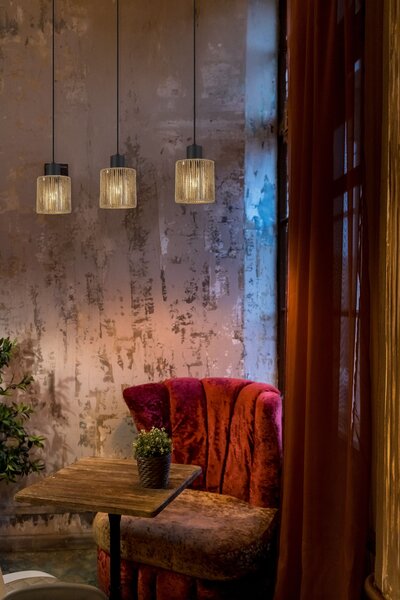 Lampa Viseća APP1821-3CP NATURE BLACK