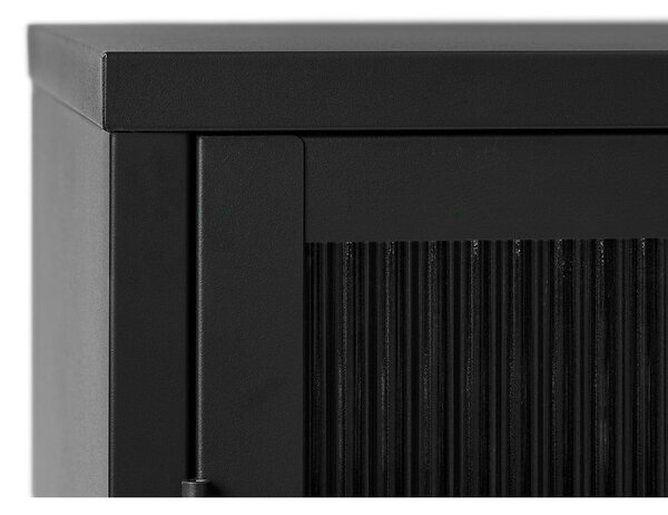 Crna metalna vitrina 111x140 cm Bronco - Unique Furniture