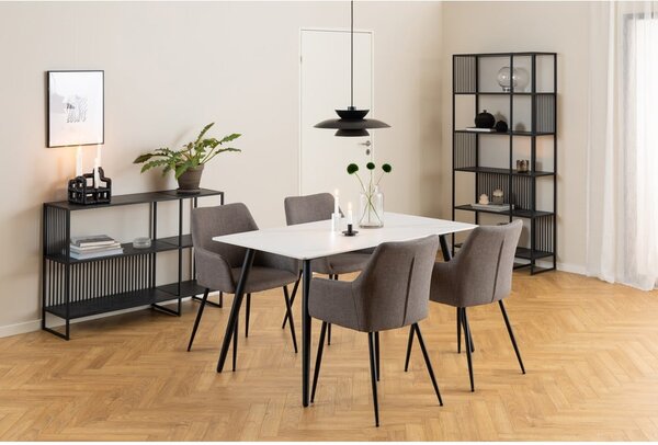 Crna biblioteka u kamenom dekoru 120x83 cm Strington – Actona