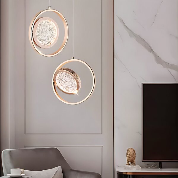 Viseća Kristalna Lampa LHJ106-1CP LIGHT ROSE GOLD