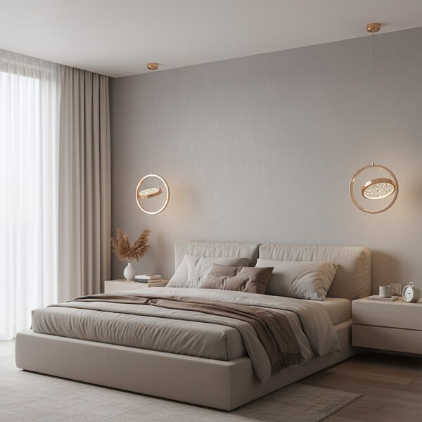 Viseća Kristalna Lampa LHJ106-1CP LIGHT ROSE GOLD