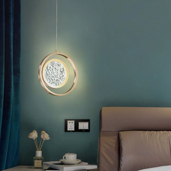 Viseća Kristalna Lampa LHJ106-1CP LIGHT ROSE GOLD