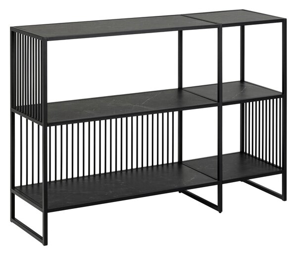 Crna biblioteka u kamenom dekoru 120x83 cm Strington – Actona