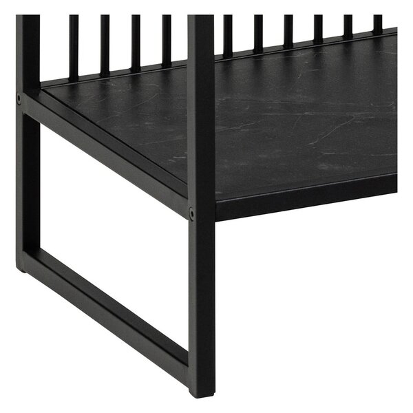 Crna biblioteka u kamenom dekoru 120x83 cm Strington – Actona