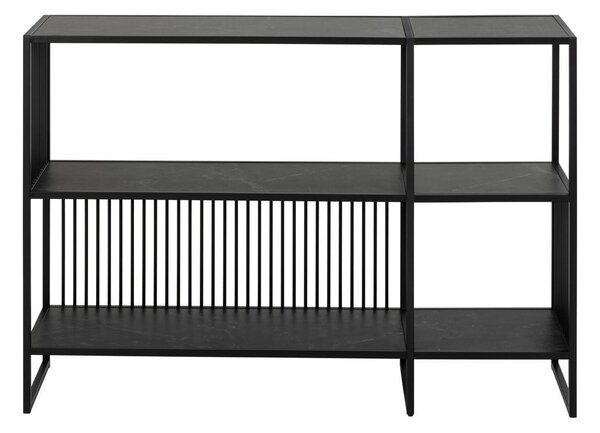 Crna biblioteka u kamenom dekoru 120x83 cm Strington – Actona