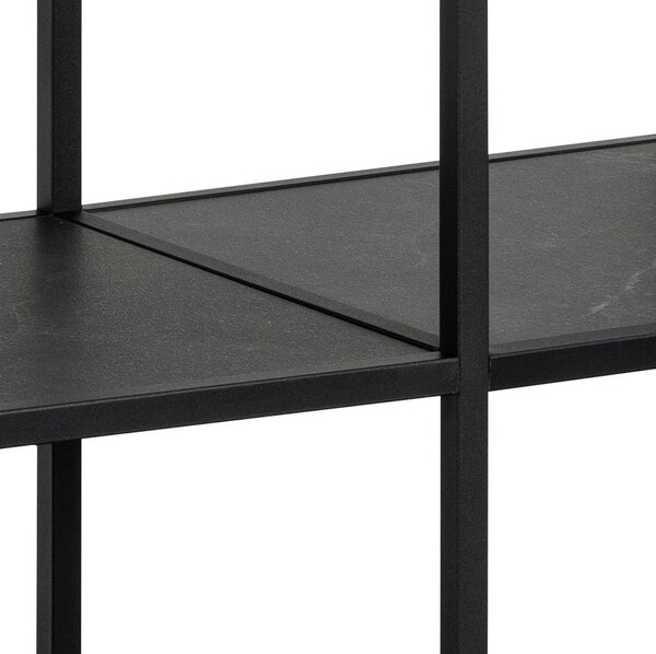 Crna biblioteka u kamenom dekoru 120x83 cm Strington – Actona