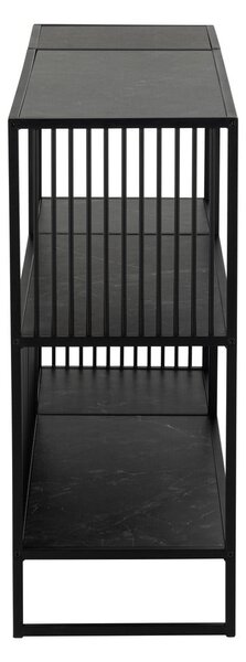 Crna biblioteka u kamenom dekoru 120x83 cm Strington – Actona