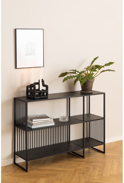 Crna biblioteka u kamenom dekoru 120x83 cm Strington – Actona