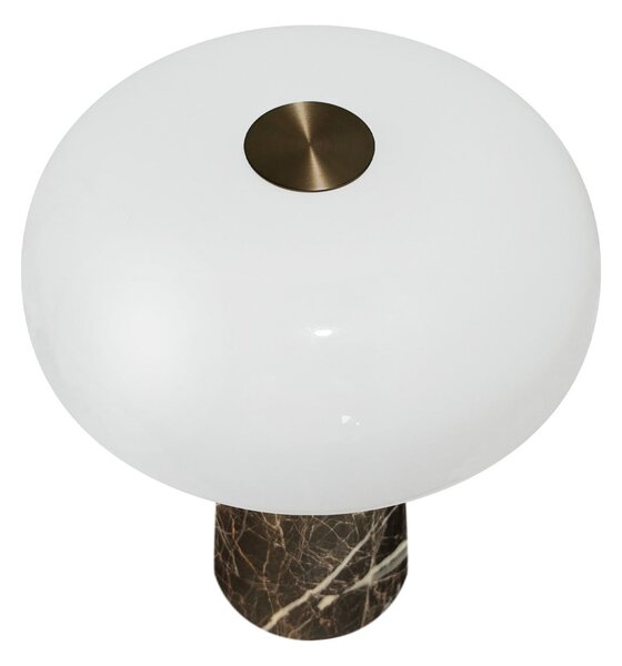 DFTP by Nordlux Sjajna mini LED punjiva stolna lampa, smeđi mramor, prigušiva, prigušiva, Smeđa / hrđa, Dnevni boravak/blagovaonica, Mramor