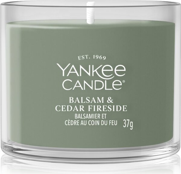 Yankee Candle Balsam & Cedar Fireside mala mirisna svijeća bez staklene posude 37 g