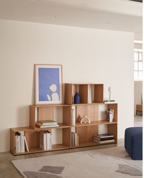 Modularni sustav polica u dekoru hrasta u prirodnoj boji 101x38 cm Litto – Kave Home