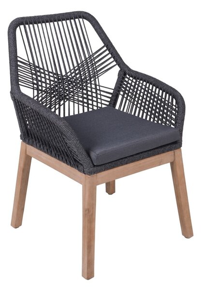 Siva vrtna stolica od masivnog drveta Pomona – Garden Pleasure