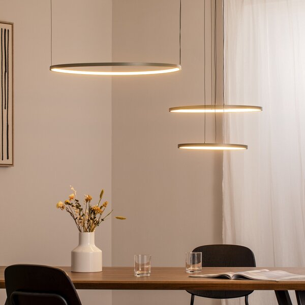 Nowodvorski Lighting CIRCOLO LED viseća svjetiljka, maslinasto zelena, Ø 30/45/60 cm, 3 žarulje, Zelena, Dnevni boravak/blagovaonica, Aluminij