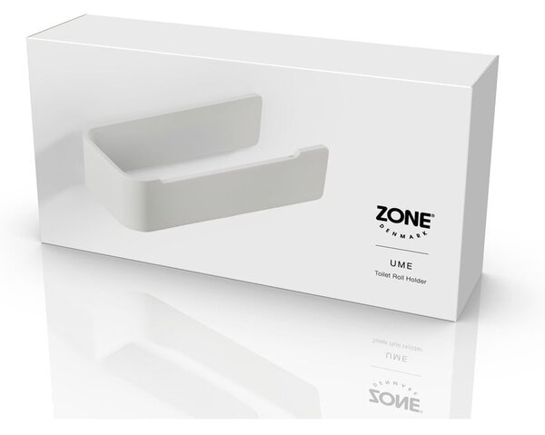 Bijeli metalni zidni držač toaletnog papira Ume – Zone
