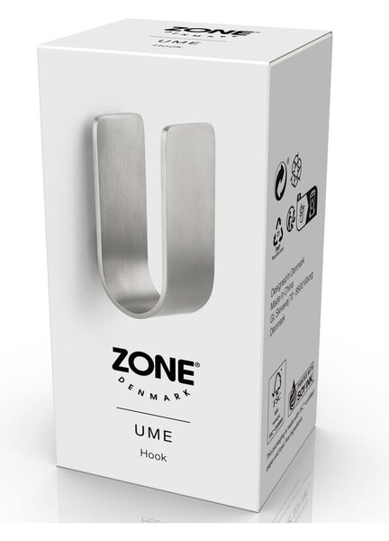 Metalna zidna kuka u mat srebrnoj boji Ume – Zone